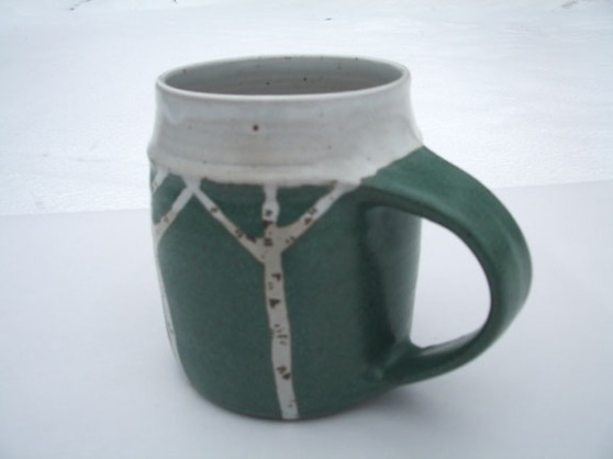 Handmade birch tree mug.
